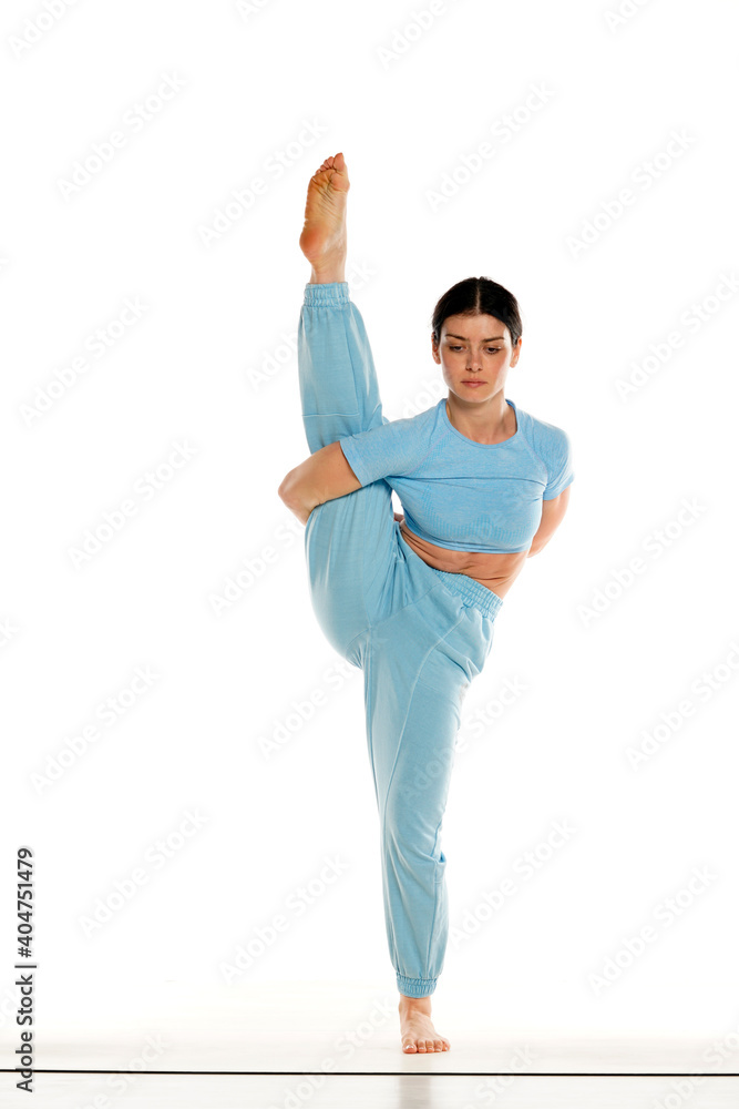 Yoga woman doing yoga poses, isolated on white. Yoga woman doing yoga poses, isolated on white.