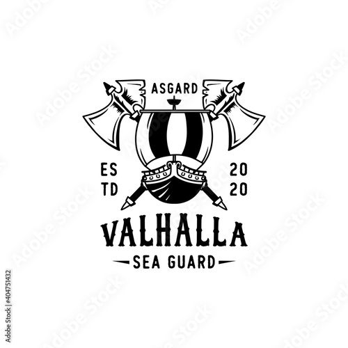Viking labels, emblems and logo