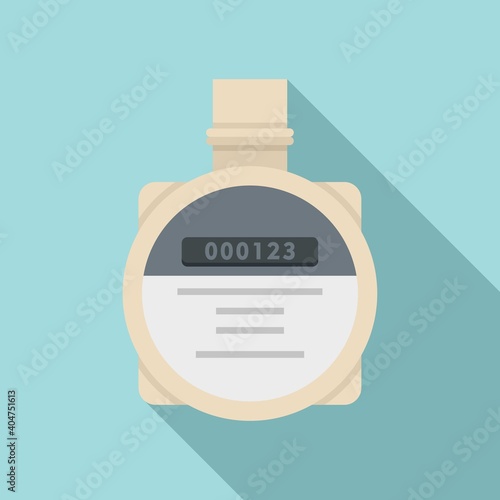 Water counter icon. Flat illustration of water counter vector icon for web design