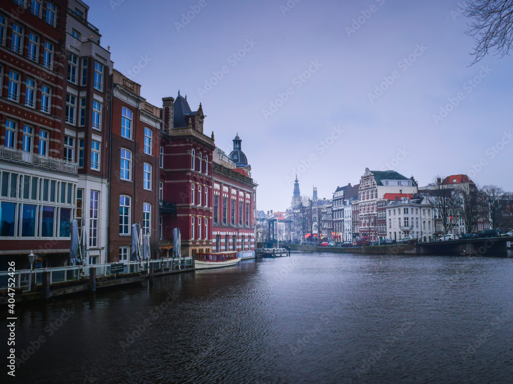Beautiful views of Amsterdam city