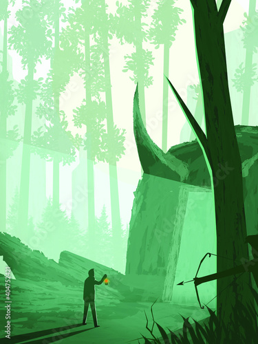 cave in the forest