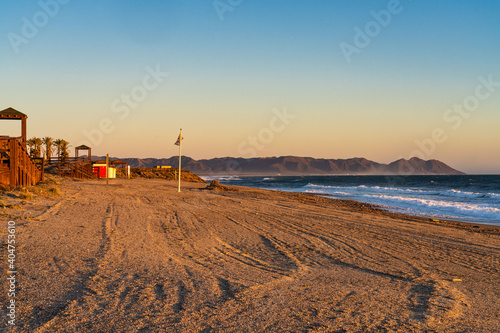 Coastline at Retamar park, El Toyo. Province of Almeria. Andalusia, Spain