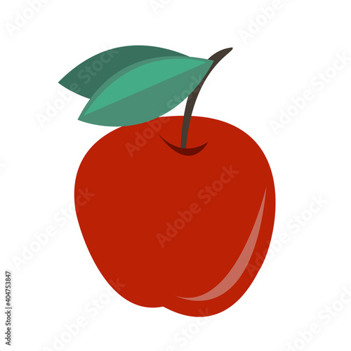 vector illustratoin red apple