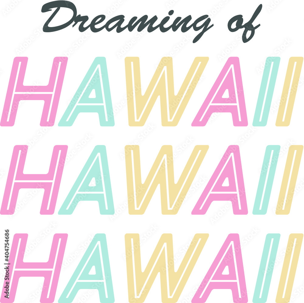 Hawaii illustrations print