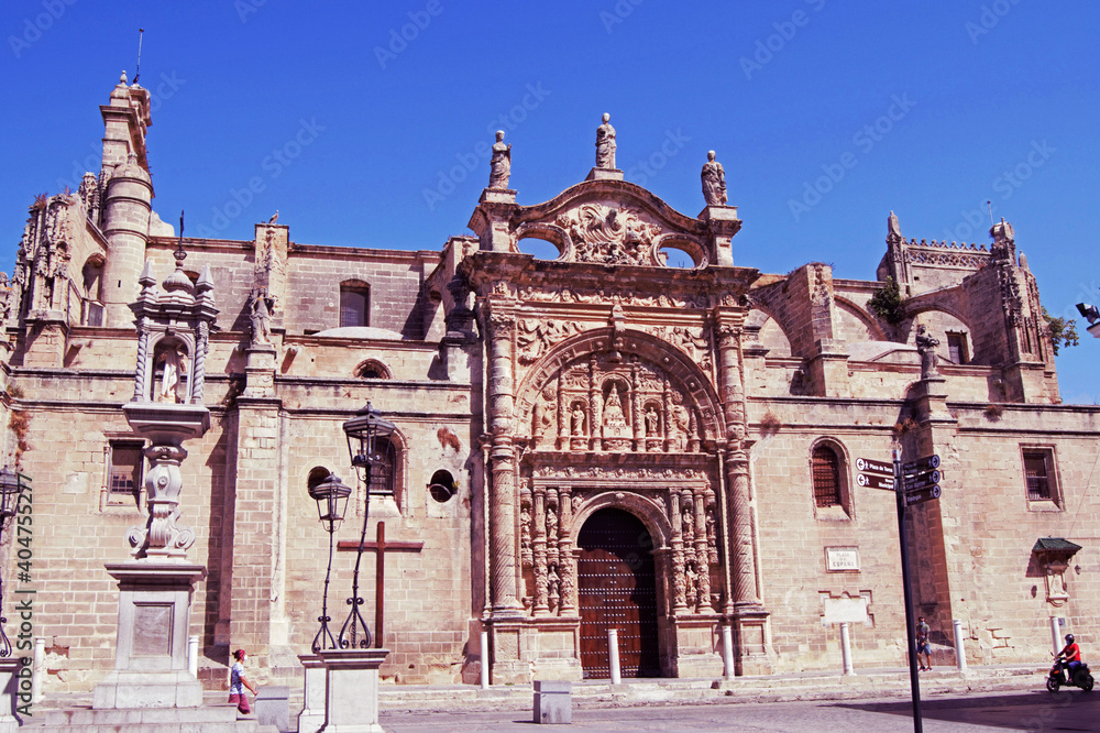 Minor Basilica of Nuestra Señora de los Milagros, large church in the center of Puerto de Santa María, a town on the coast of Cadiz, Andalusia, Spain