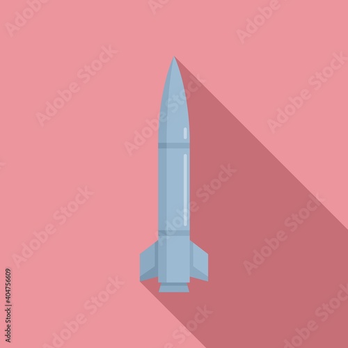 Fototapeta Naklejka Na Ścianę i Meble -  Missile aircraft icon. Flat illustration of missile aircraft vector icon for web design