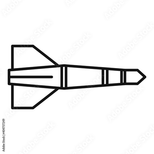 Missile danger icon. Outline missile danger vector icon for web design isolated on white background