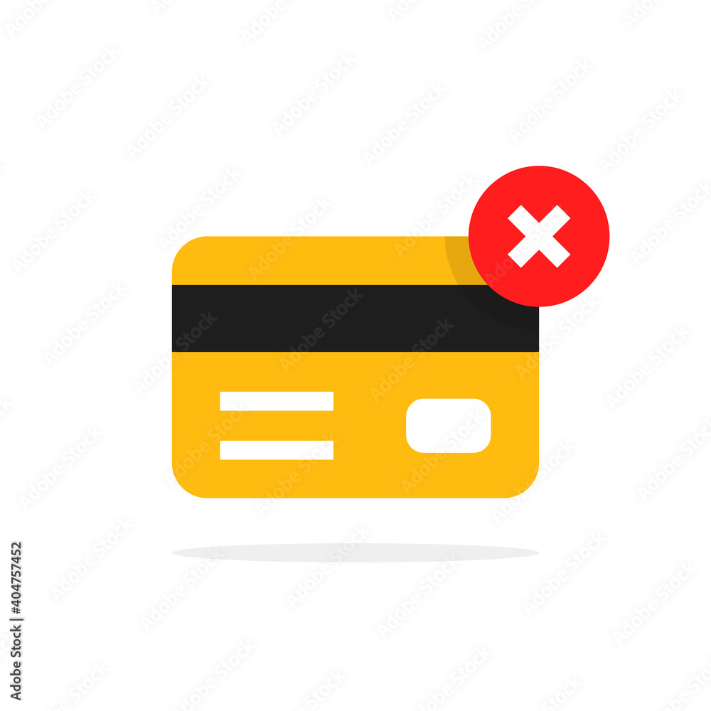 payment cancel with yellow credit card payment cancel with yellow credit card