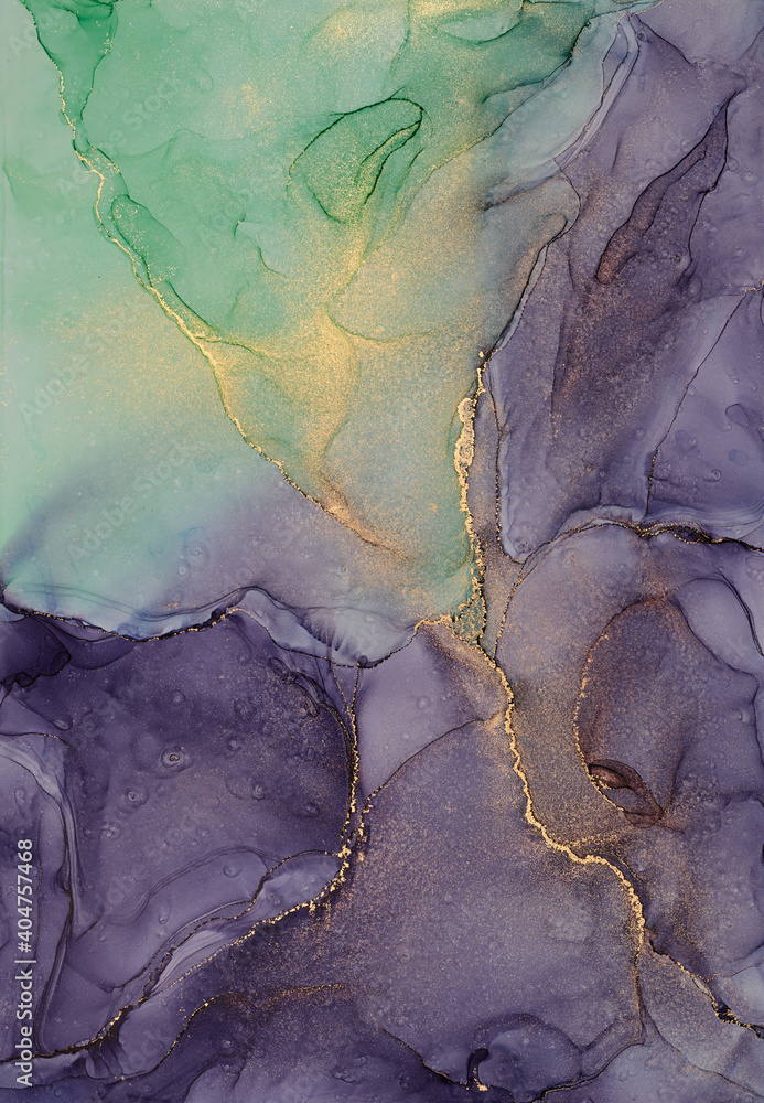 Fototapeta premium Alcohol ink art.Mixing liquid paints. Modern, abstract colorful background, wallpaper. Marble texture.Translucent colors