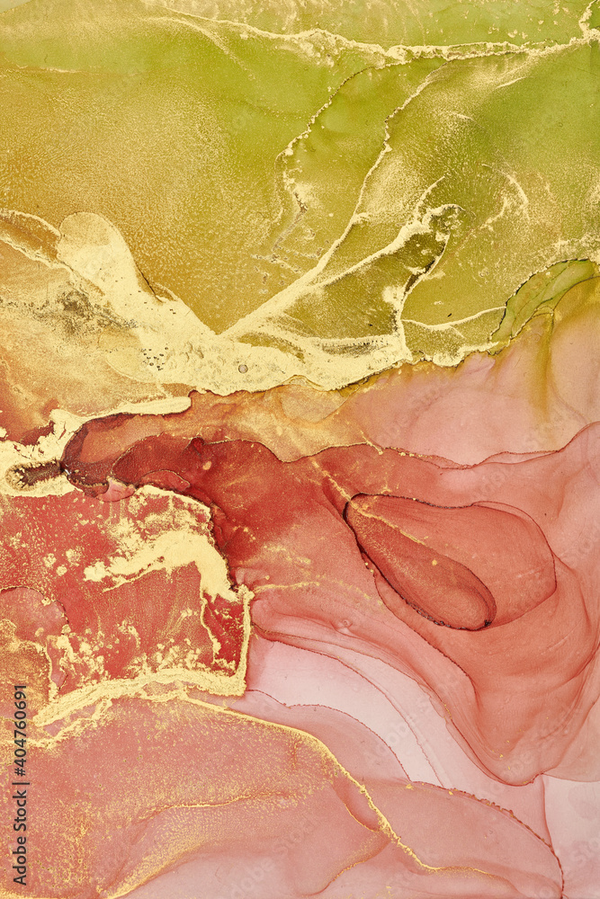 Fototapeta premium Alcohol ink art.Mixing liquid paints. Modern, abstract colorful background, wallpaper. Marble texture.Translucent colors