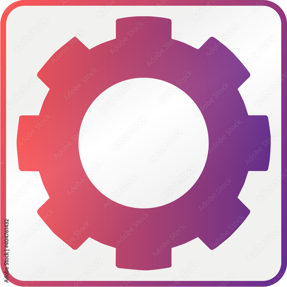 gear icon settings on a transparent background