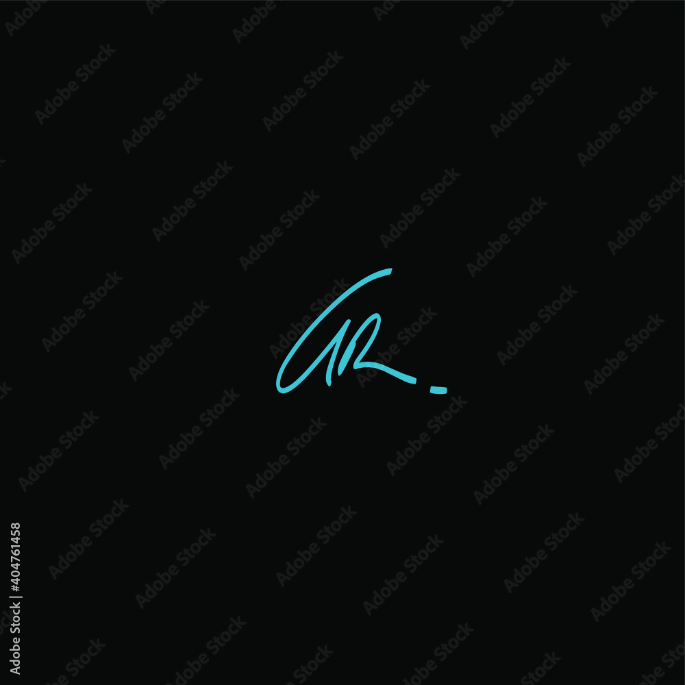 aR initial handwritten logo for identity aR initial handwritten logo for identity