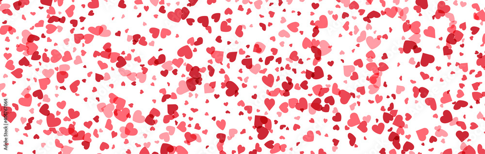 Red hearts confetti pattern background. Red hearts confetti pattern background.