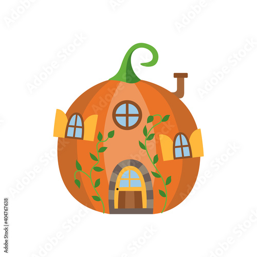 Cute pumpkin house - fantasy fairytale character or gnome home