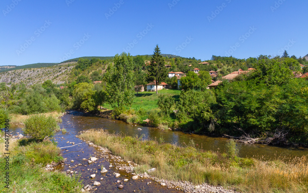 Village Visocka Rzana on Visocica River, Balkan Mountain, South Serbia 