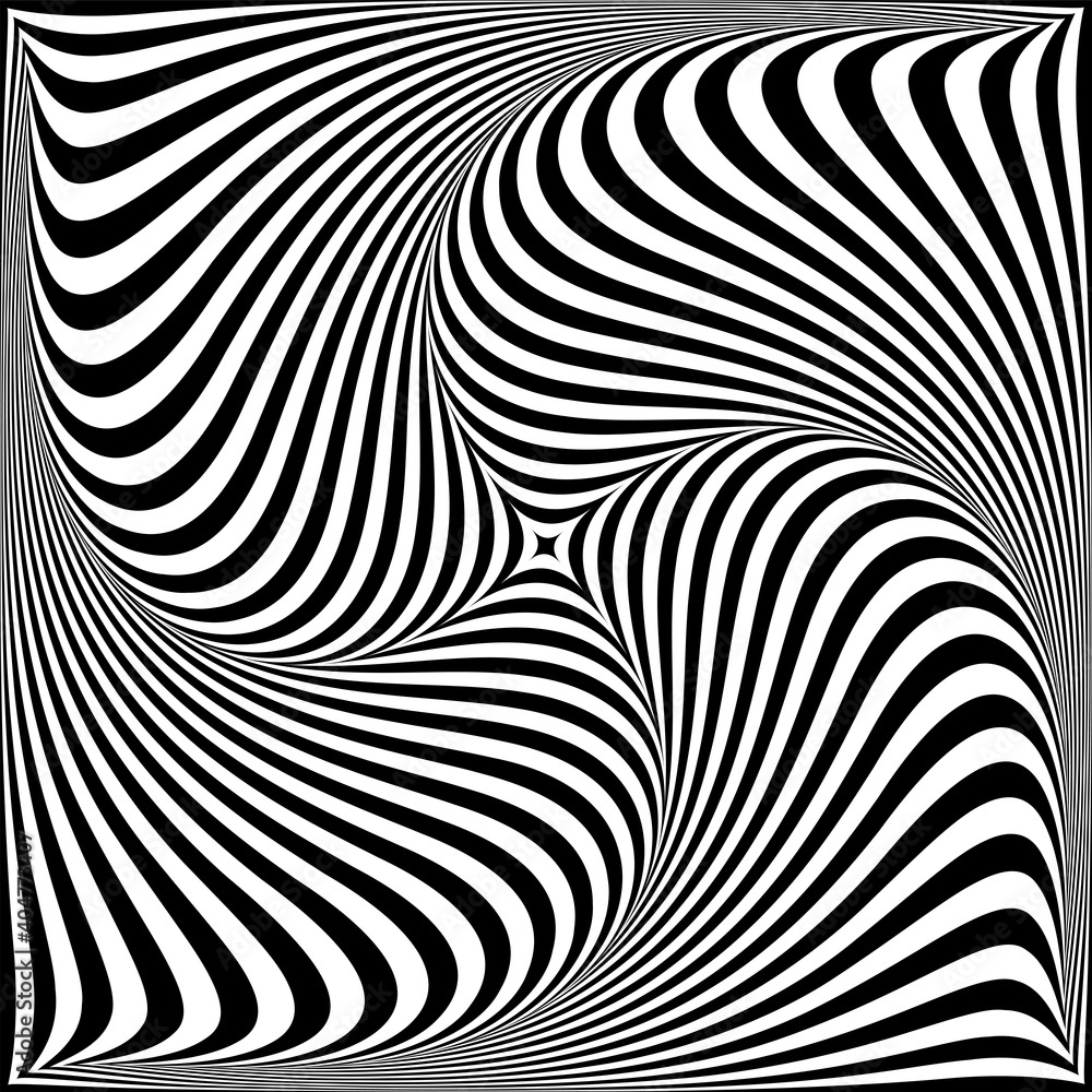 Vortex rotation movement illusion in abstract op art design. Vortex rotation movement illusion in abstract op art design.