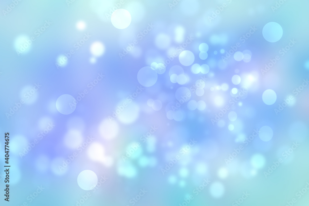 Abstract blurred fresh vivid spring summer light delicate pastel blue turquoise bokeh background texture with bright circular soft color lights. Card concept. Beautiful backdrop illustration. Abstract blurred fresh vivid spring summer light delicate pastel blue turquoise bokeh background texture with bright circular soft color lights. Card concept. Beautiful backdrop illustration.