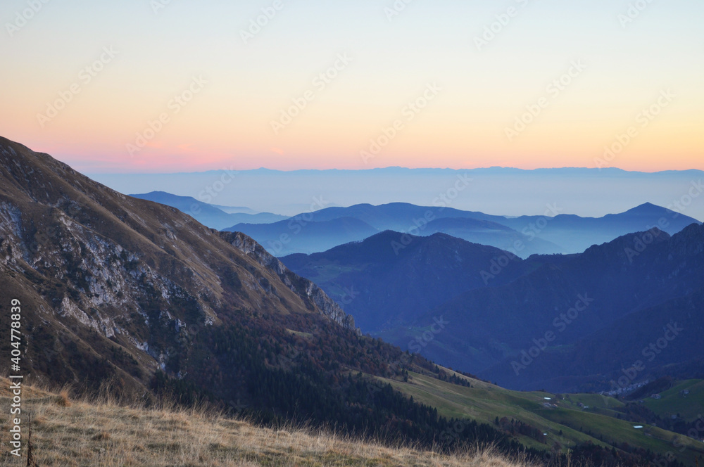 Beautiful Sunset on Italian Alps