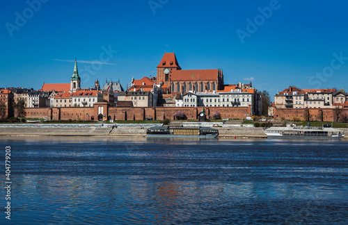 Panorama of the old town of Torun, Poland