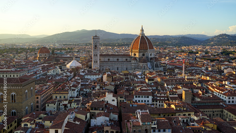 Florence city center, the Duomo area as seen from Palazzo Vecchio.