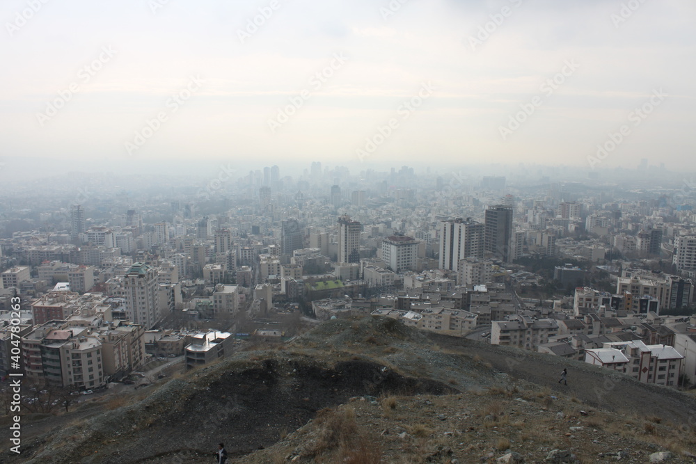 Aerial of Tehran , Iran