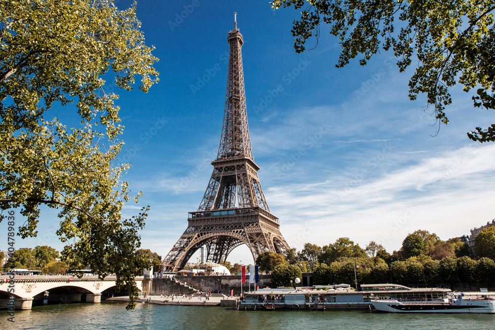 Symbol of Paris, Eiffel Tower, France - obrazy, fototapety, plakaty 
