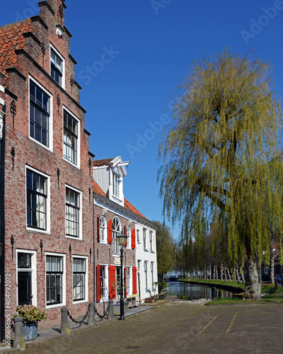 Tinxgracht zur Grote Kerk in Edam Holland photo