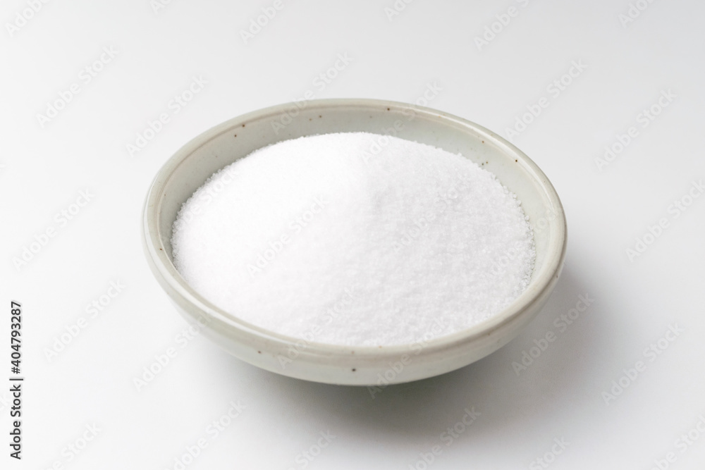 Seasoning salt on a white background Seasoning salt on a white background