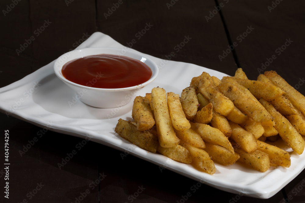 Homemade Baked Potato Spicy French Fries or Simply Fries Homemade Baked Potato Spicy French Fries or Simply Fries