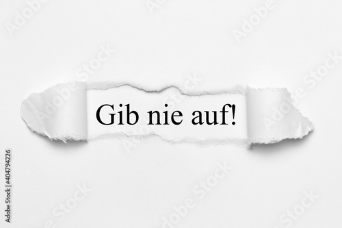 Gib nie auf!  photo