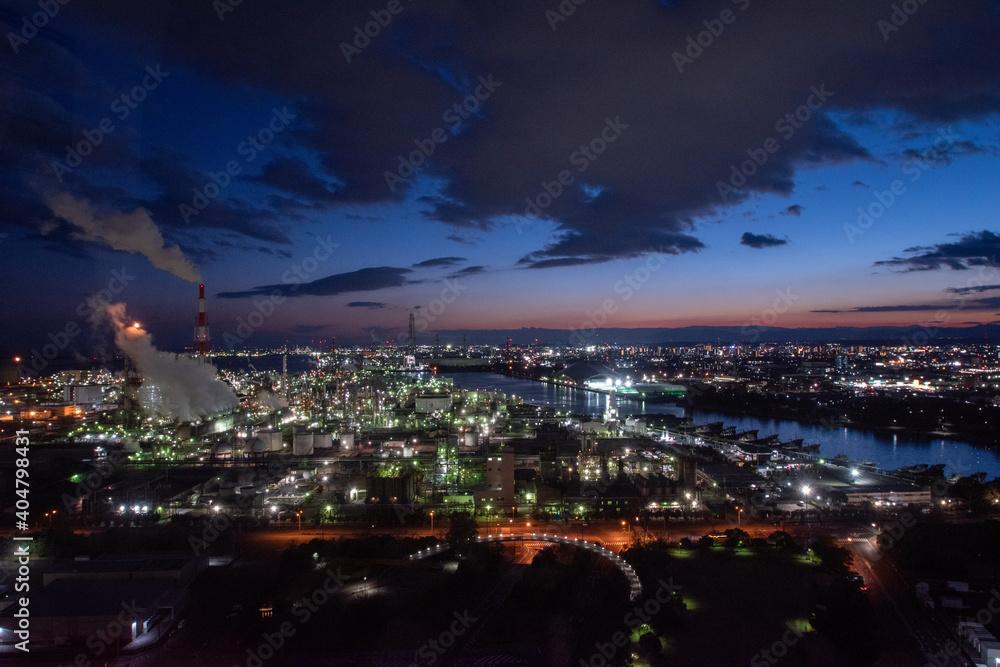 Obraz premium 四日市工場夜景