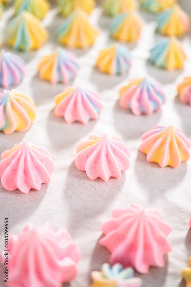 Unicorn meringue cookies Unicorn meringue cookies