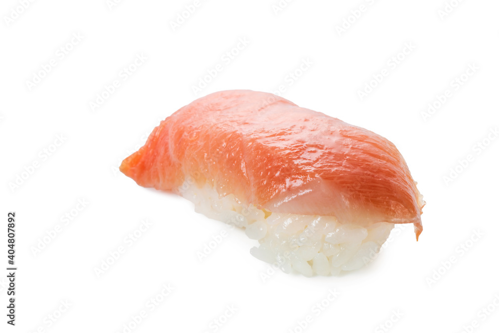 sushi with raw fish isolated on white background, Asian food, traditional Japanese food sushi with raw fish isolated on white background, Asian food, traditional Japanese food