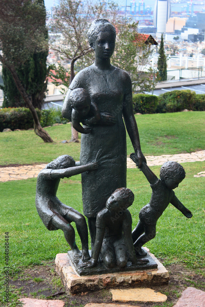 HAIFA, ISRAEL DECEMBER 5,2013 Sculpture Garden on Zionism blvd in
