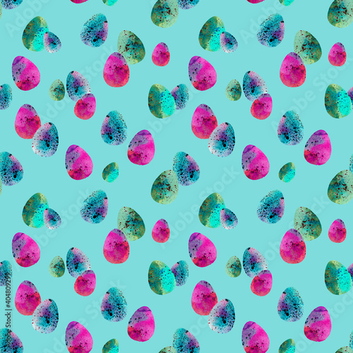 Wallpaper Mural Drawn Easter eggs seamless pattern Torontodigital.ca