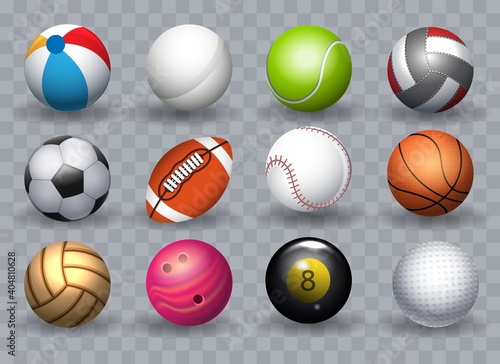 Realistic sports balls