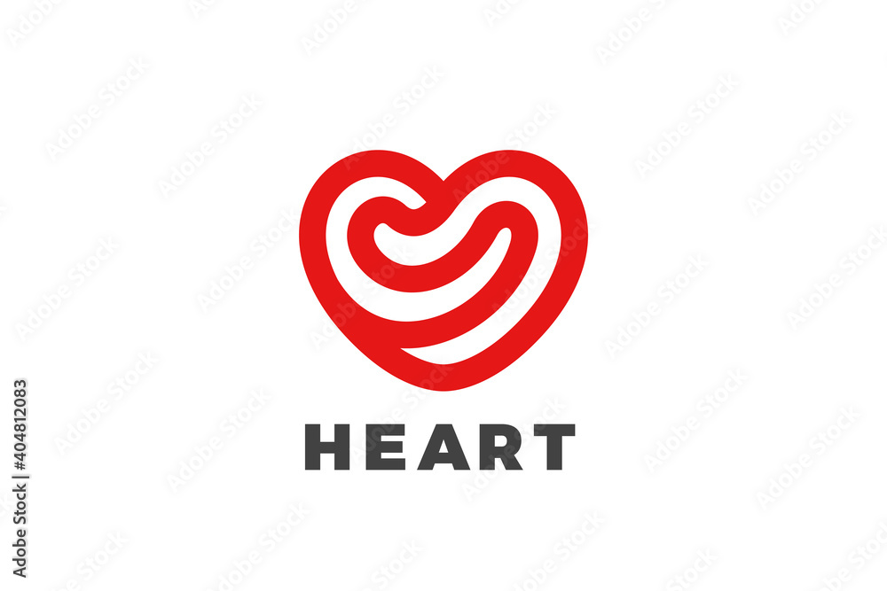 Heart Love Logo design vector template Linear Outline style. Valentines day Romantic dating Charity Donation Logotype concept icon. Heart Love Logo design vector template Linear Outline style. Valentines day Romantic dating Charity Donation Logotype concept icon.