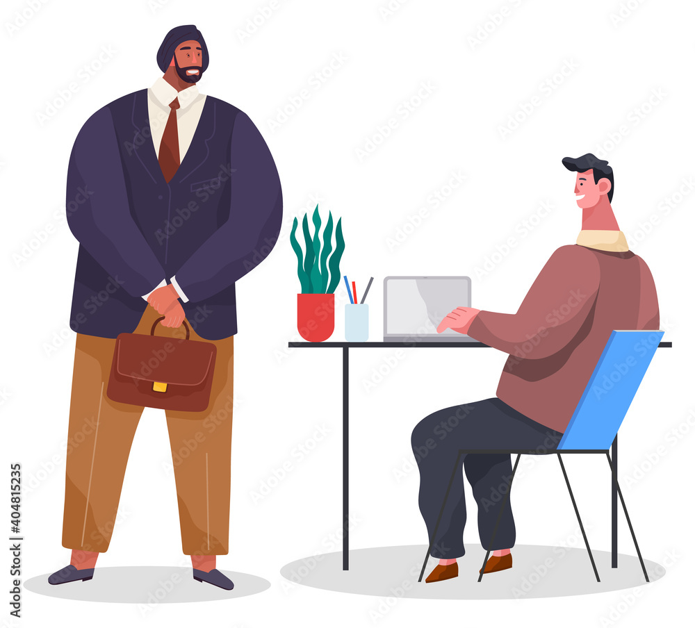 Office staff, work and communication. Head and subordinates. Various workers, managers team. Top managers employees of different levels. Office workers. Co-workers. Colleagues discuss project teamwork