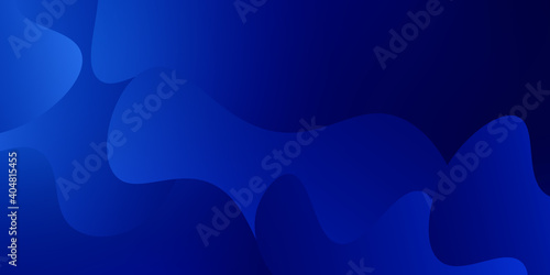 Fluid style gradient geometric shapes composition vibrant color elements blue tone background. Liquid color dynamic shape design © gojalia