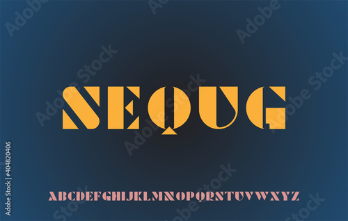 alphabet capital letter font family on gradient background