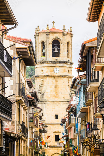 GETARIA, SPAIN - NOVEMBER 12, 2017: Town of Getaria. It is a coastal town located in the province of Gipuzkoa, Basque Country, in the north of Spain. © Pabkov