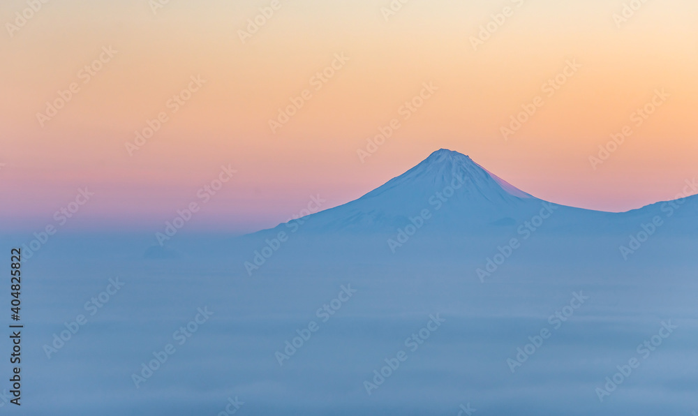 Ararat mountain with snowy landscape
