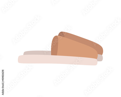 Home slippers isolated on a white background in a hand-drawn style. Vector hugge icons in a modern trending style.