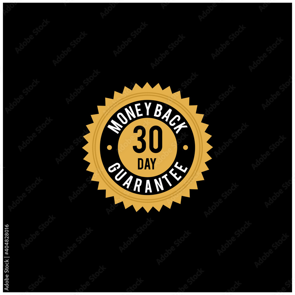 30 Day Money Back Guarantee Label 30 Day Money Back Guarantee Label