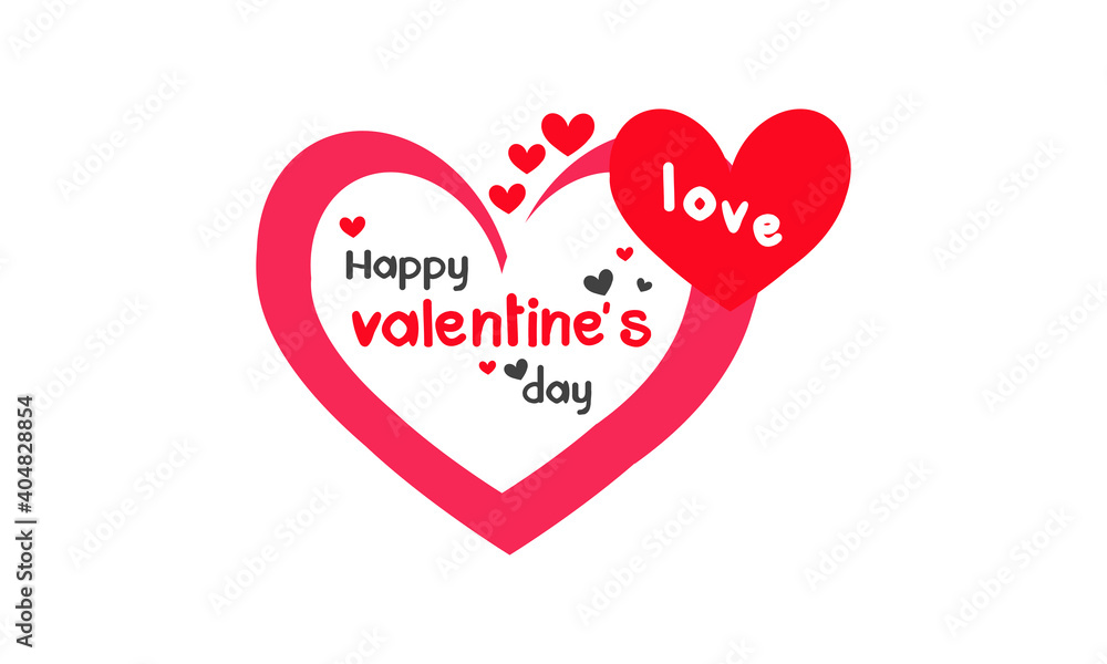Happy Valentine's Day with love and hearts, Holiday greeting card, gift voucher, invitation design, love creative concept Vector illustration. Happy Valentine's Day with love and hearts, Holiday greeting card, gift voucher, invitation design, love creative concept Vector illustration.