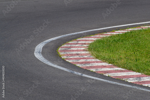 danger at the bend of the motorbike track, motoGP photo