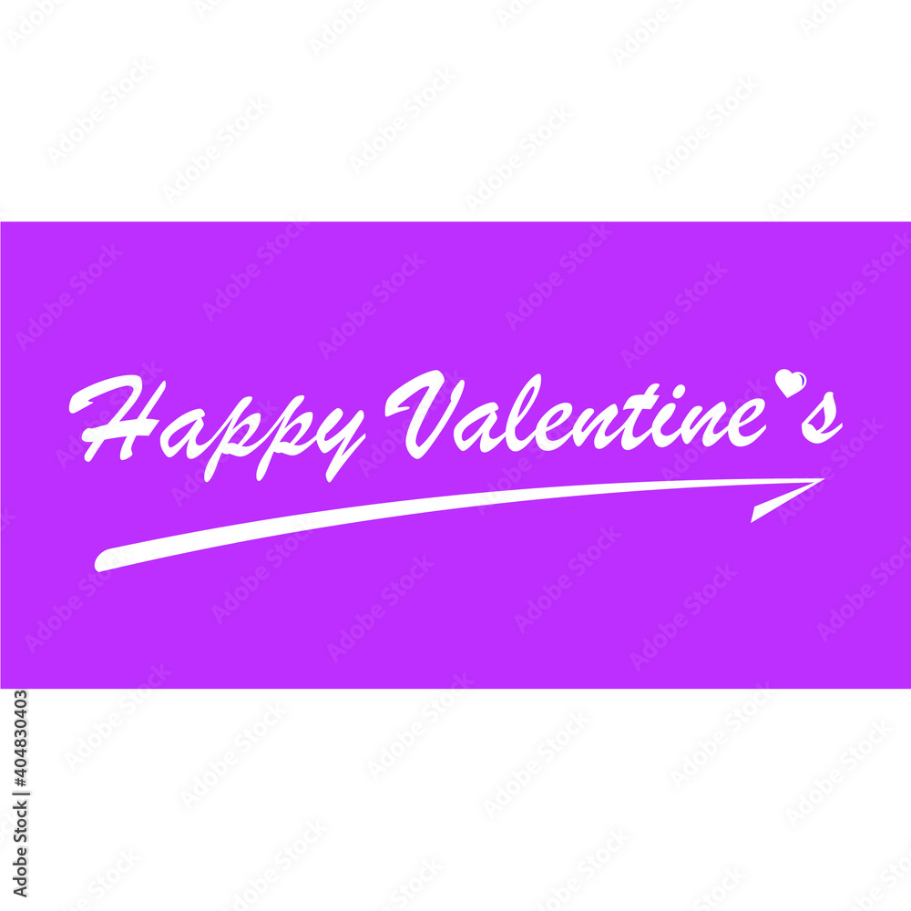 Happy Valentine's sentence with a pink background