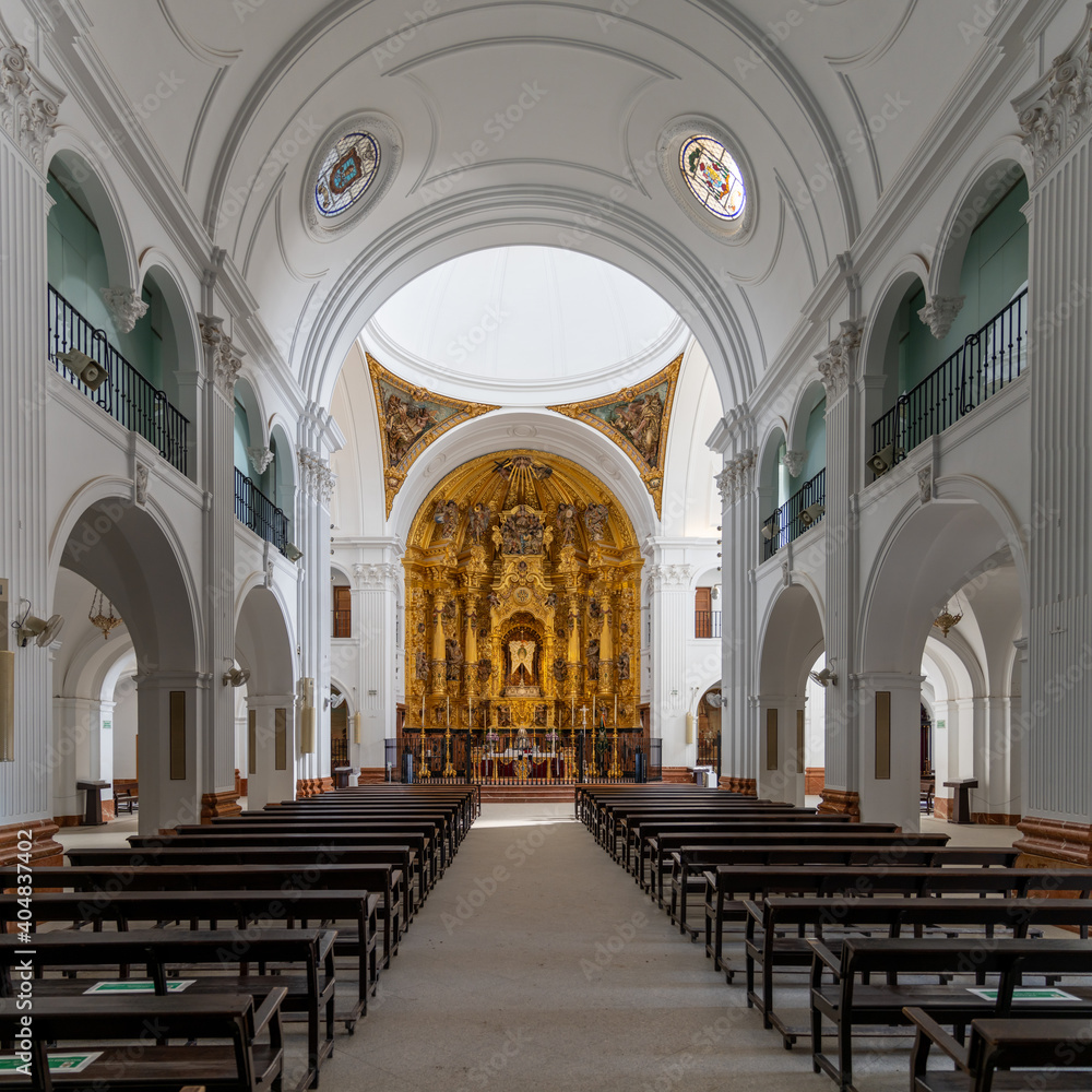 interior view of the Ermita del Rocio church in El Rocio