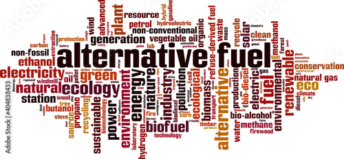 Alternative fuel word cloud