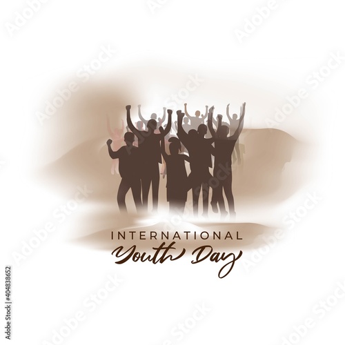 international youth day -vector illustration 